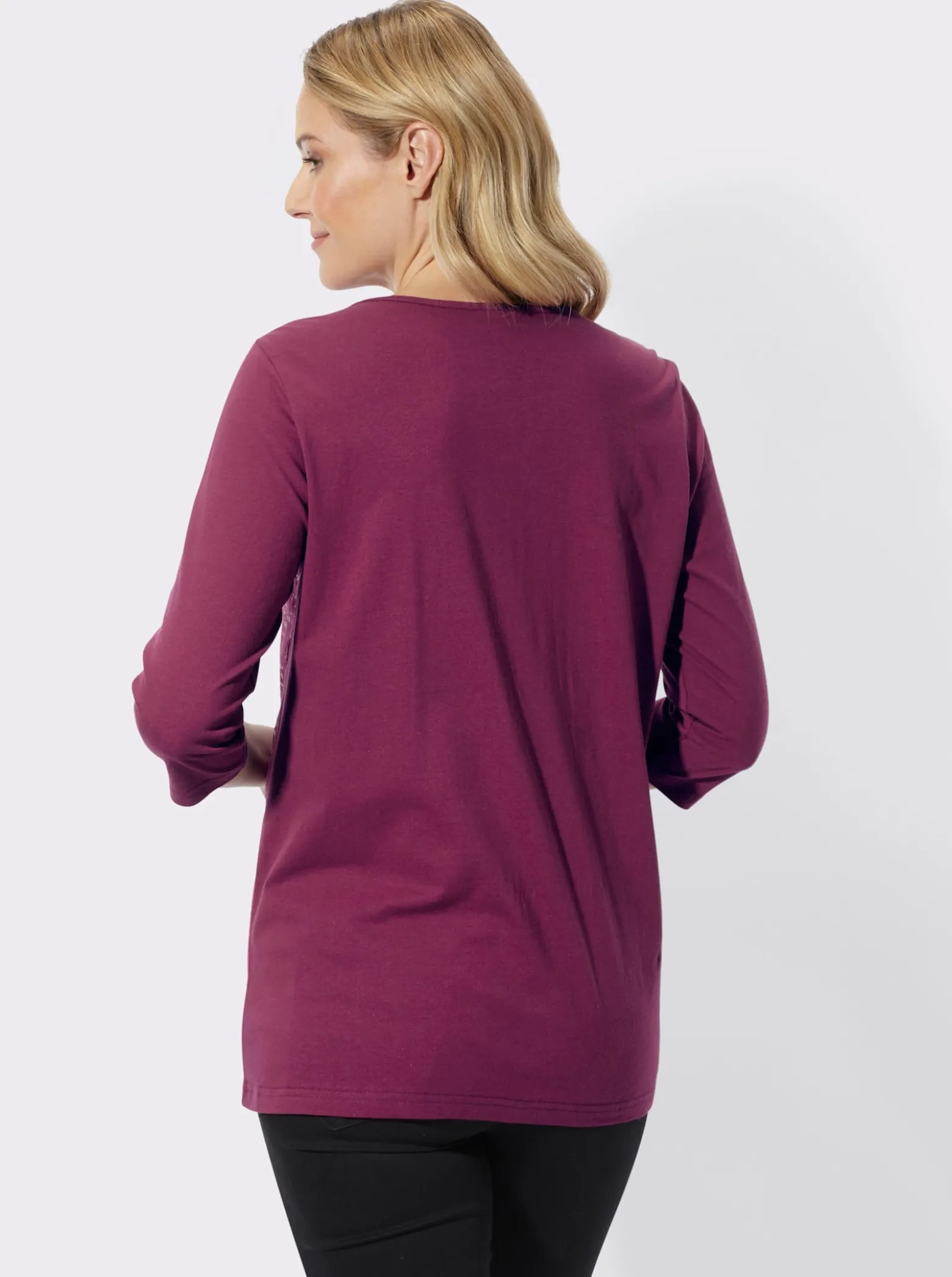Longshirt mit platziertem Druckmuster