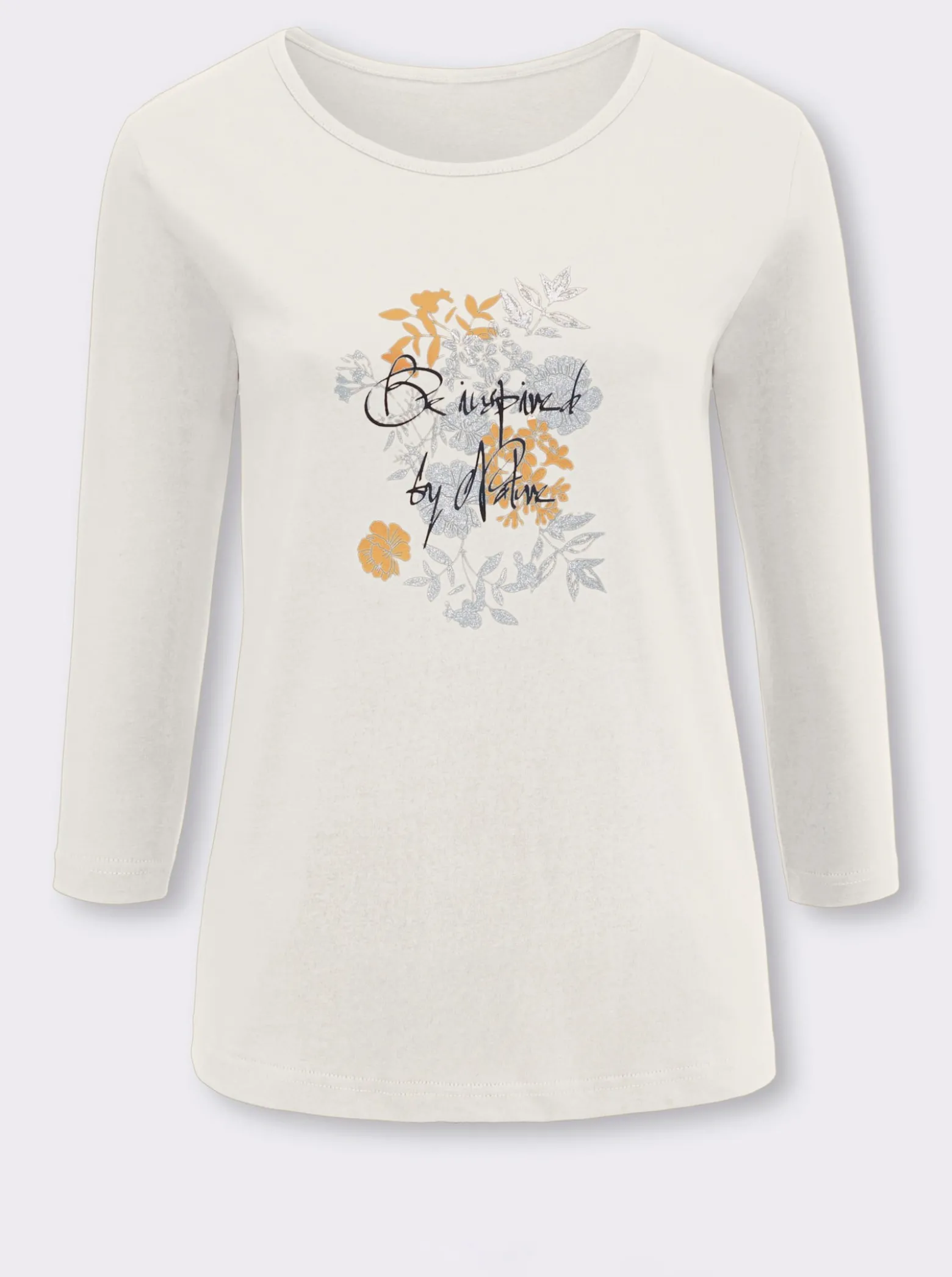 Longshirt mit Print vorne