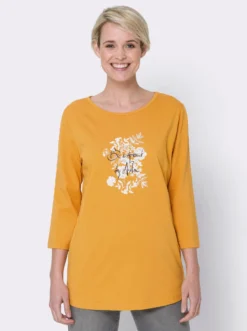 Longshirt mit Print vorne