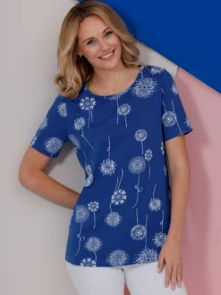 Longshirt mit Pusteblumen-Print