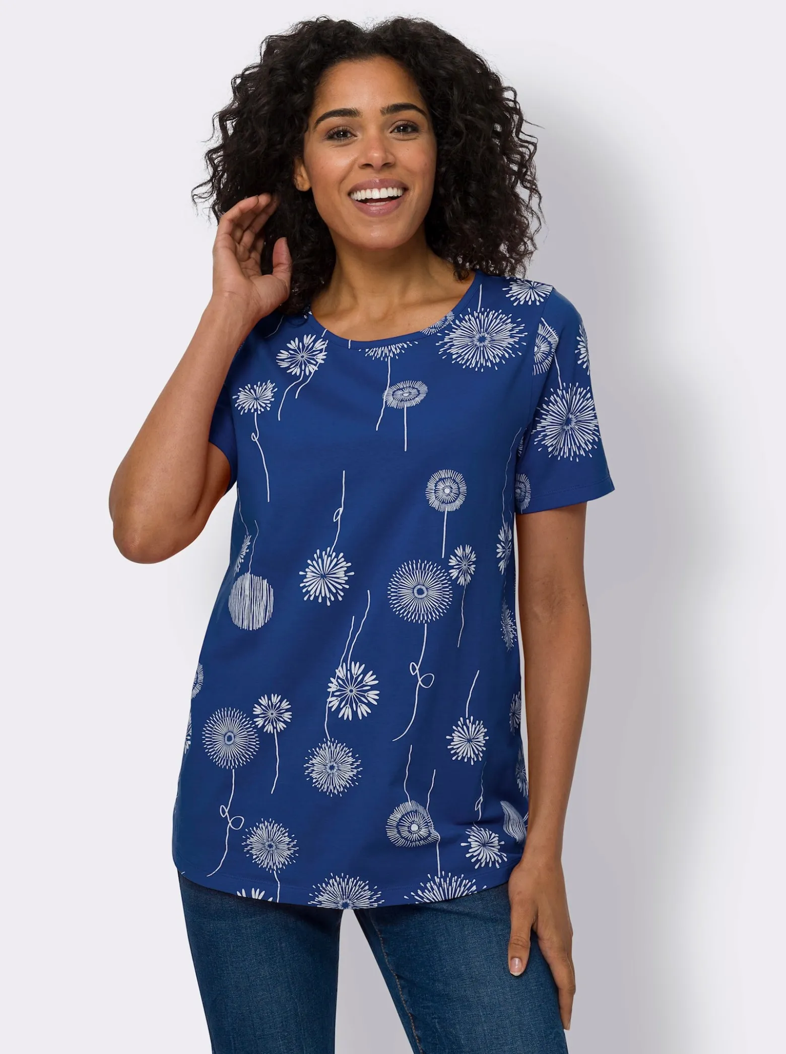 Longshirt mit Pusteblumen-Print