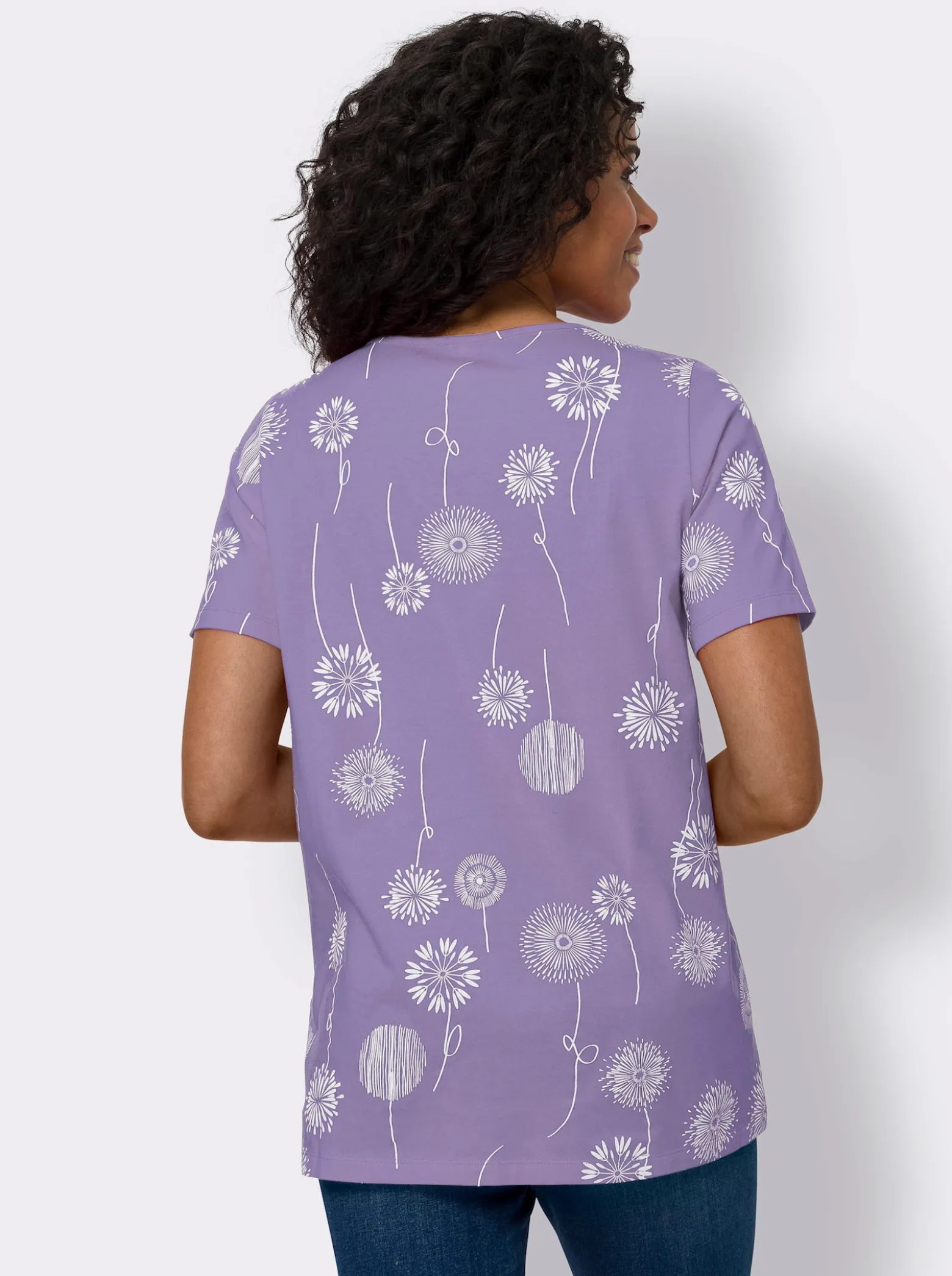 Longshirt mit Pusteblumen-Print