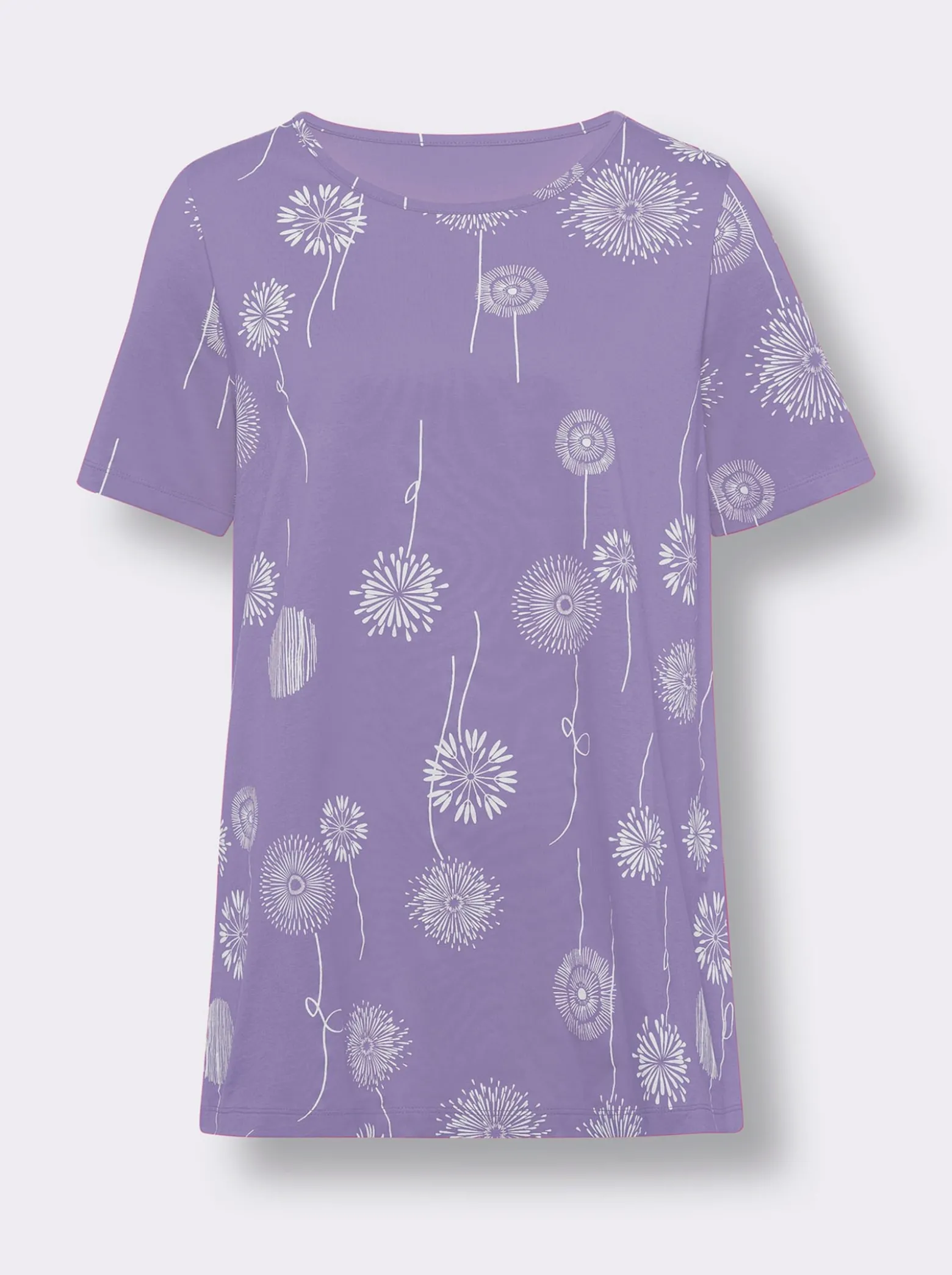 Longshirt mit Pusteblumen-Print