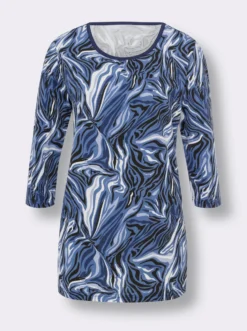 Longshirt mit Raffung am Ausschnitt