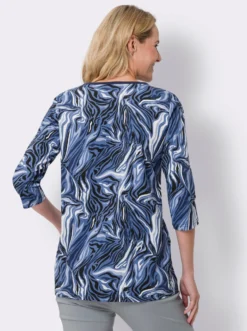 Longshirt mit Raffung am Ausschnitt