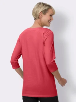 Longshirt mit Raffung am Ausschnitt