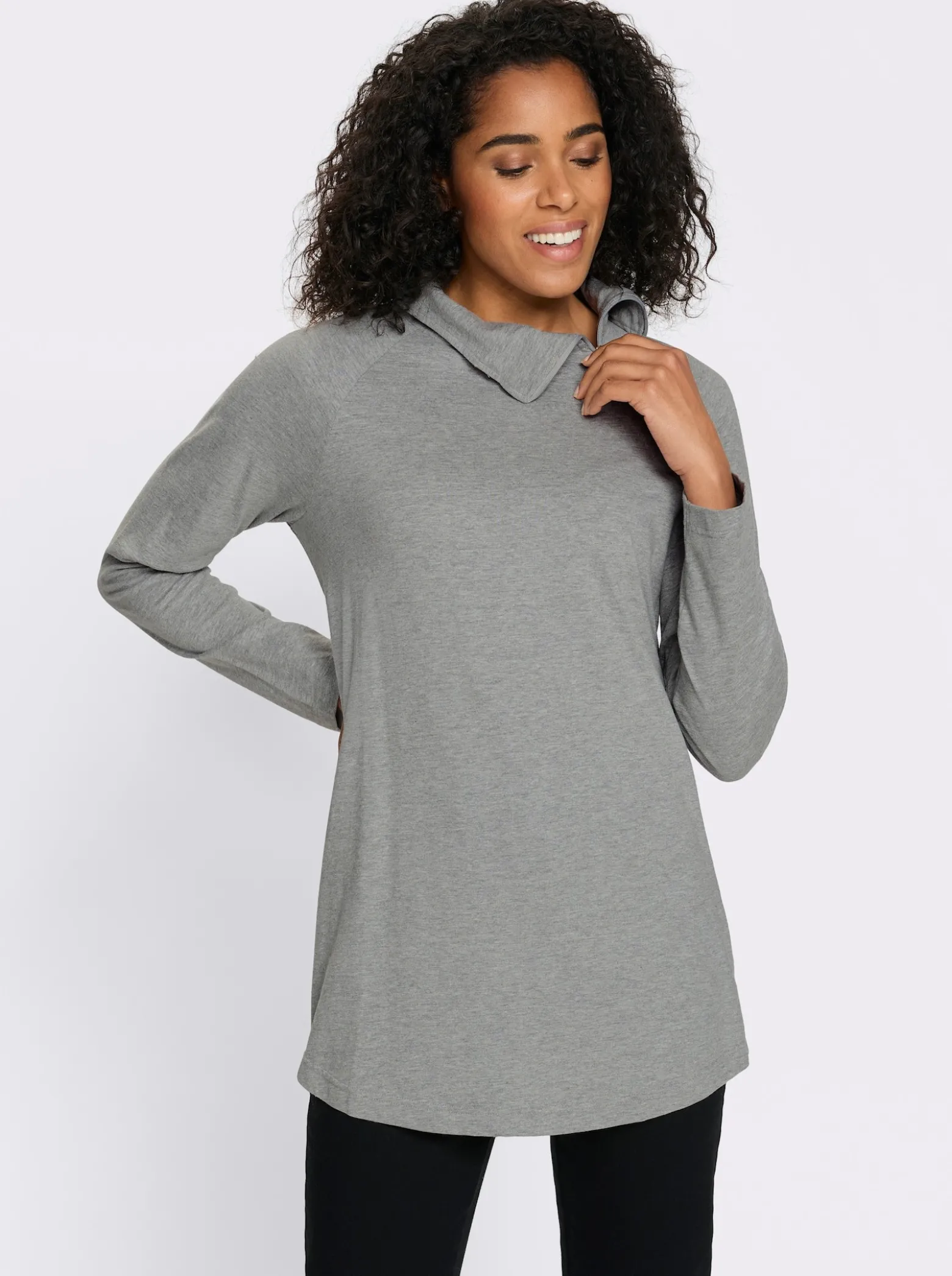 Longshirt mit Raglanärmeln