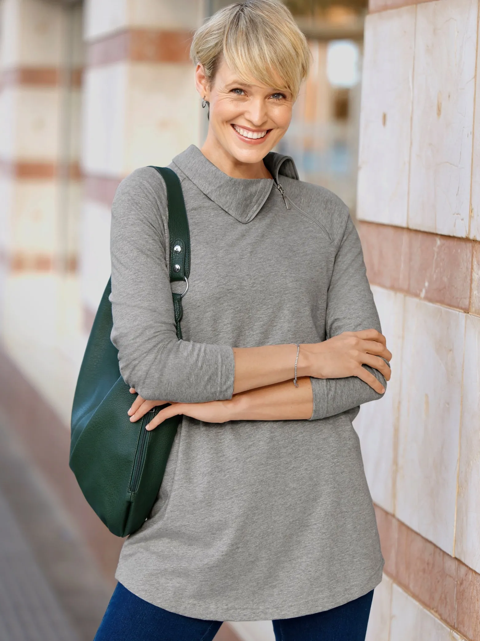 Longshirt mit Raglanärmeln