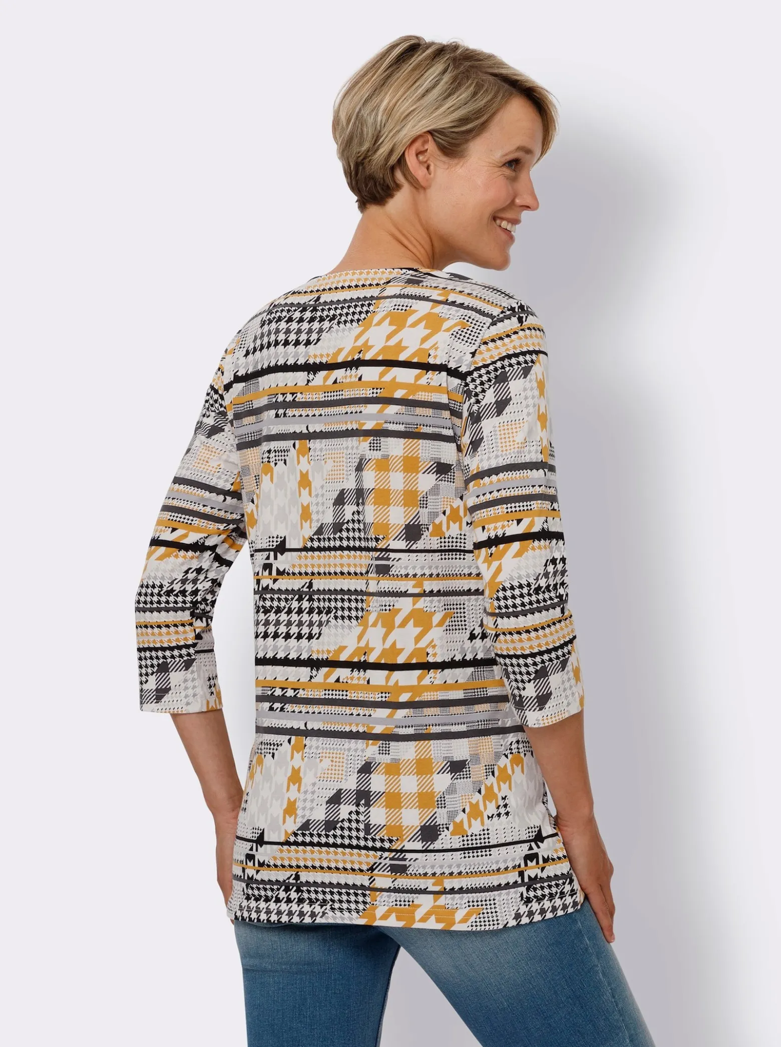 Longshirt mit 3/4-Ärmel
