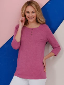 Longshirt mit 3/4-Ärmeln