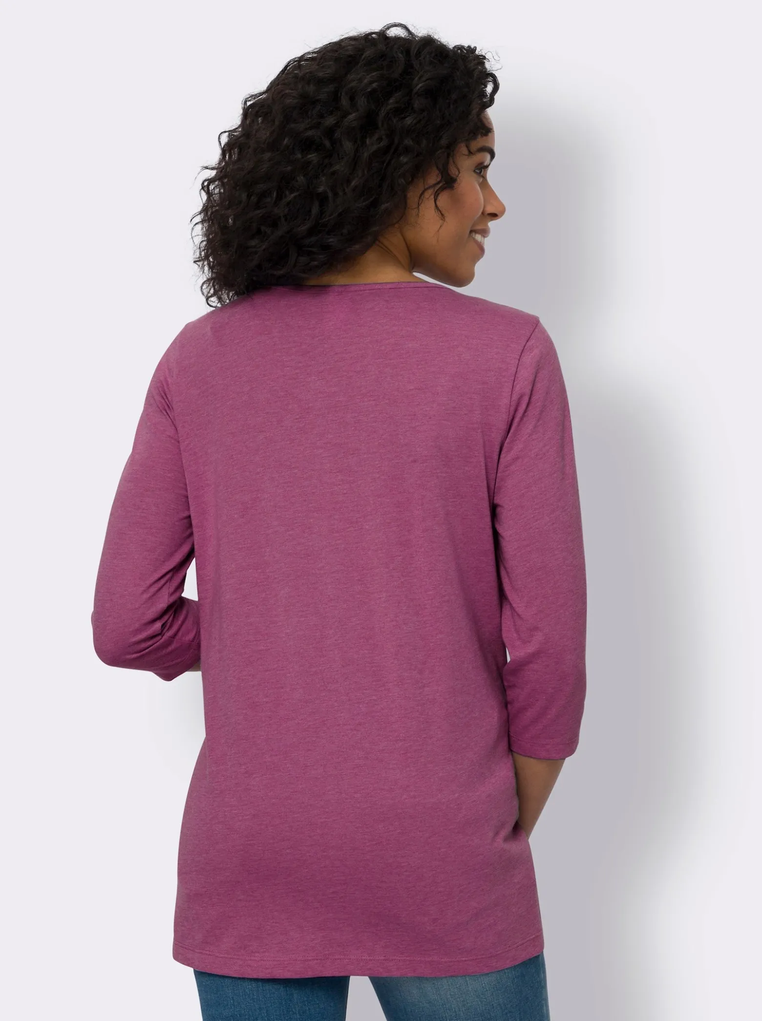Longshirt mit 3/4-Ärmeln