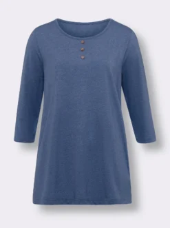 Longshirt mit 3/4-Ärmeln