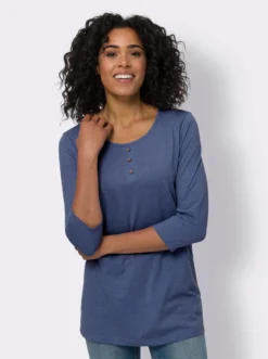 Longshirt mit 3/4-Ärmeln