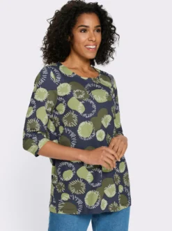Longshirt mit 3/4-Ärmeln, Baumwolle
