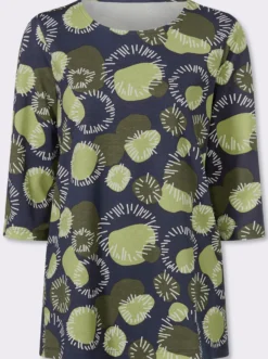 Longshirt mit 3/4-Ärmeln, Baumwolle