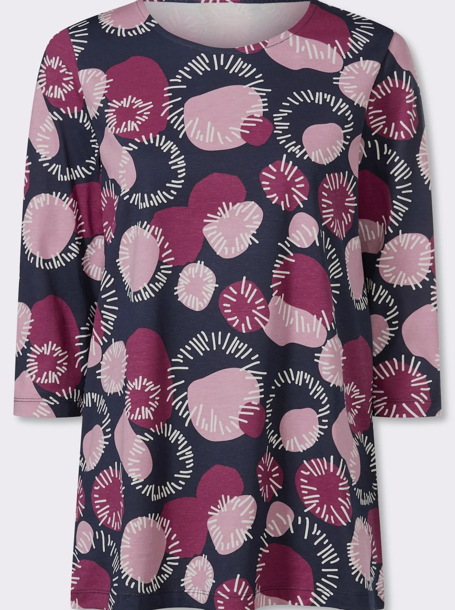 Longshirt mit 3/4-Ärmeln, Baumwolle