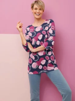 Longshirt mit 3/4-Ärmeln, Baumwolle