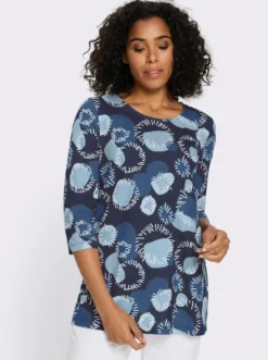 Longshirt mit 3/4-Ärmeln, Baumwolle