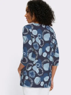 Longshirt mit 3/4-Ärmeln, Baumwolle