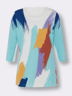 Longshirt mit 3/4-Ärmeln, bedruckt
