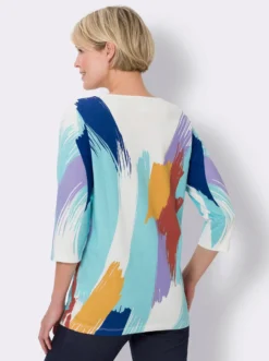 Longshirt mit 3/4-Ärmeln, bedruckt