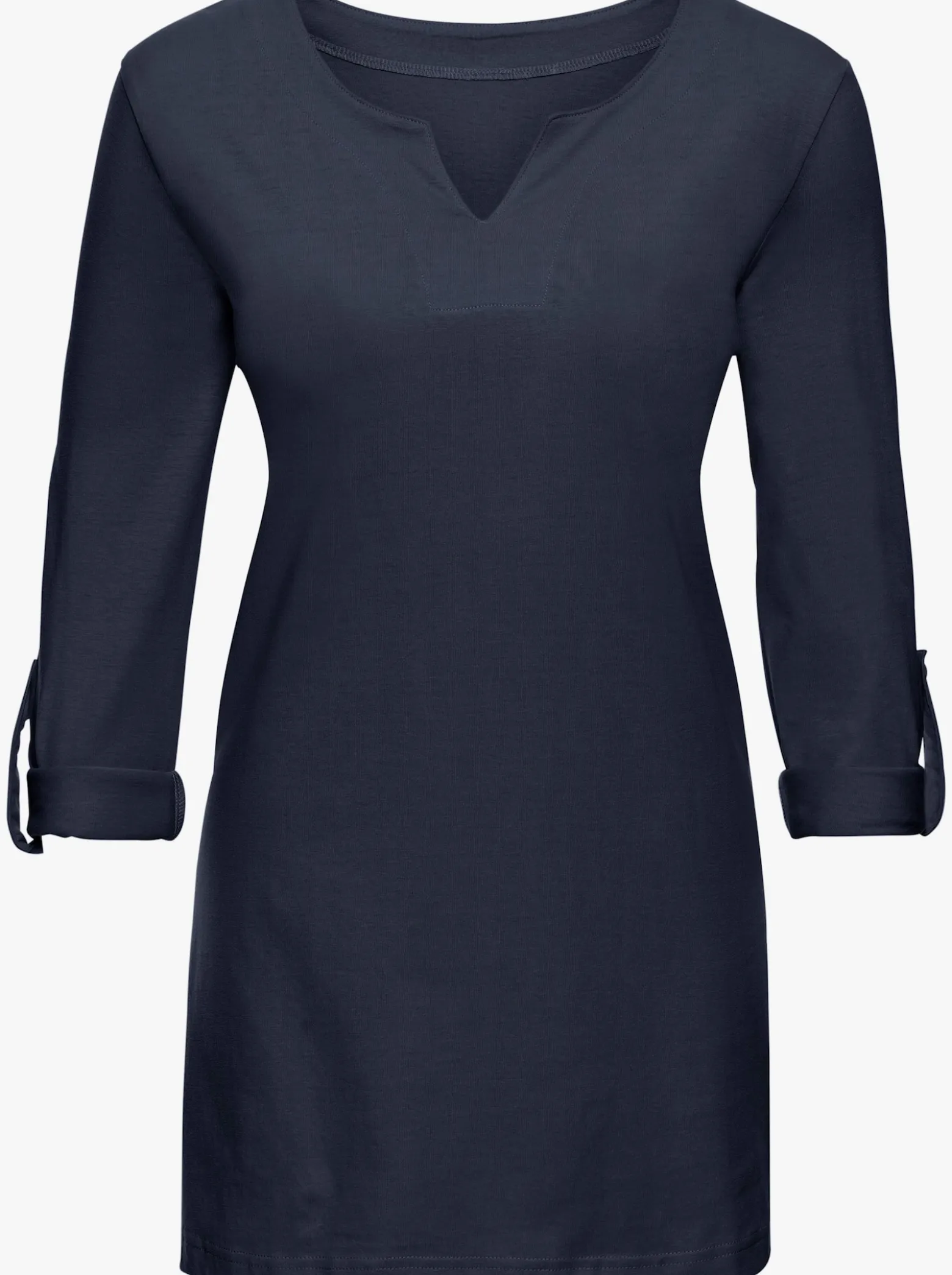 Longshirt mit Ärmeln zum Krempeln