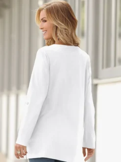 Longshirt mit Ärmeln zum Krempeln