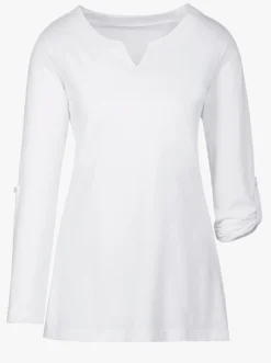 Longshirt mit Ärmeln zum Krempeln