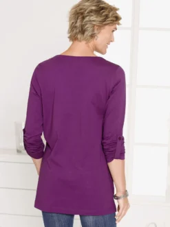 Longshirt mit Ärmeln zum Krempeln