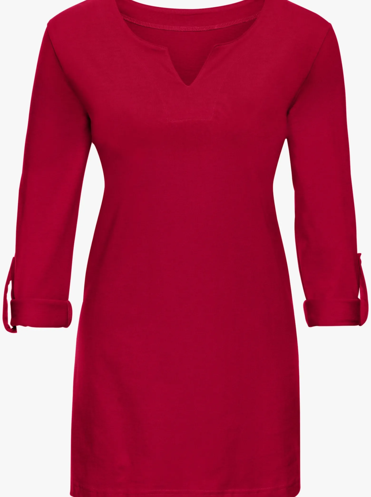 Longshirt mit Ärmeln zum Krempeln