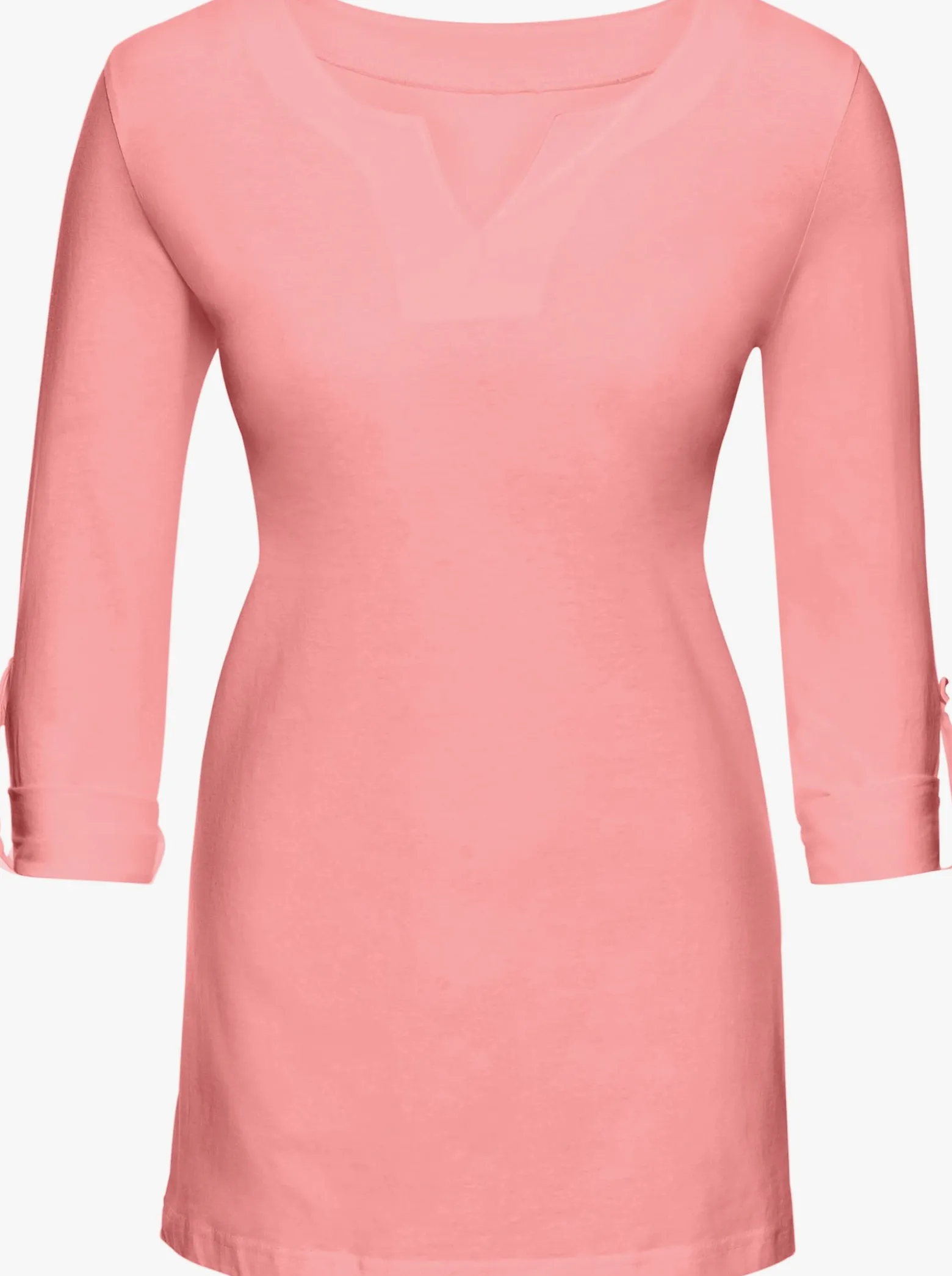 Longshirt mit Ärmeln zum Krempeln