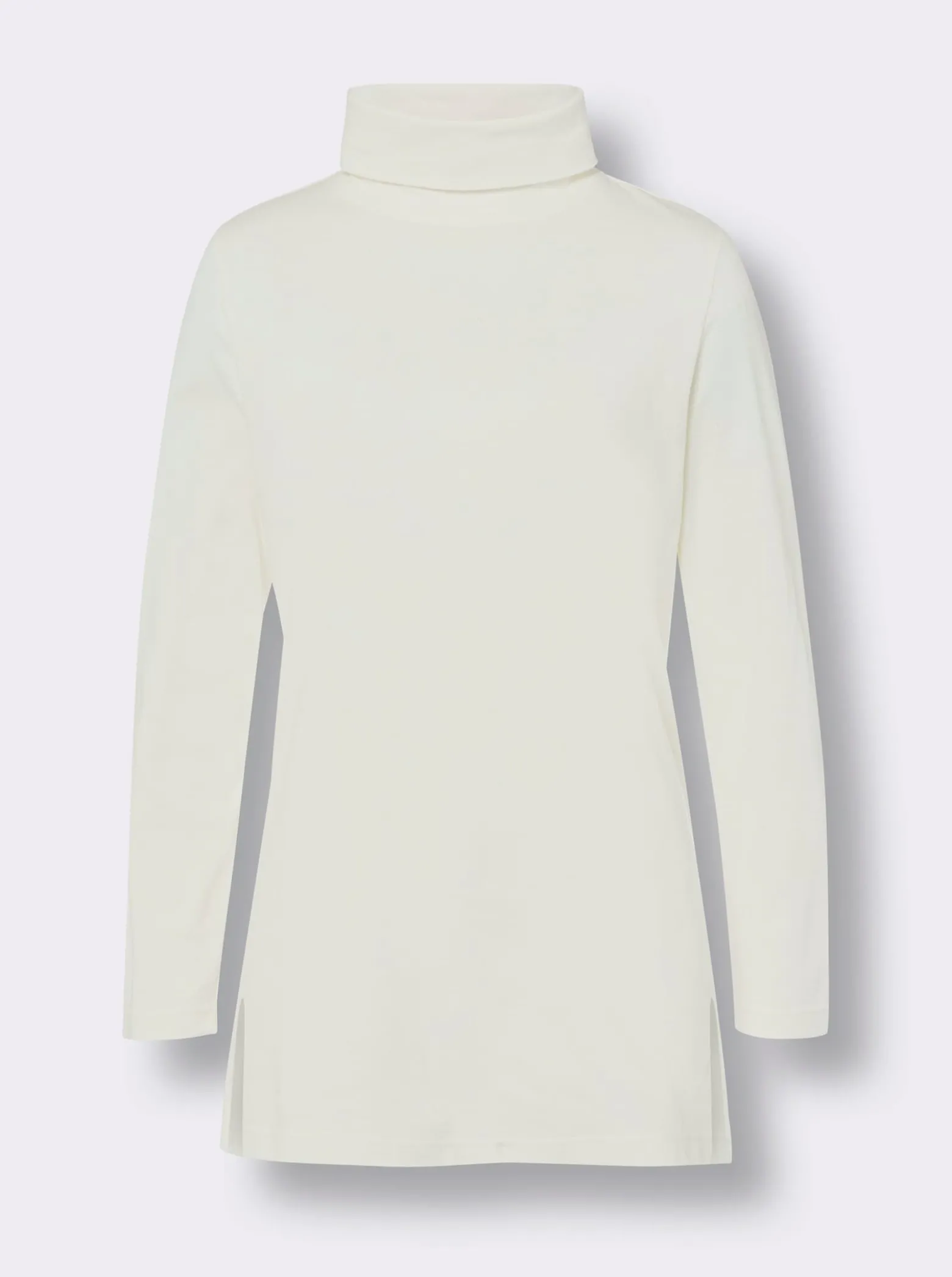 Longshirt mit Rollkragen