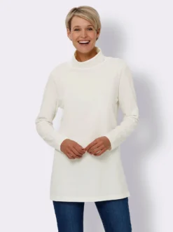 Longshirt mit Rollkragen