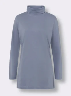 Longshirt mit Rollkragen