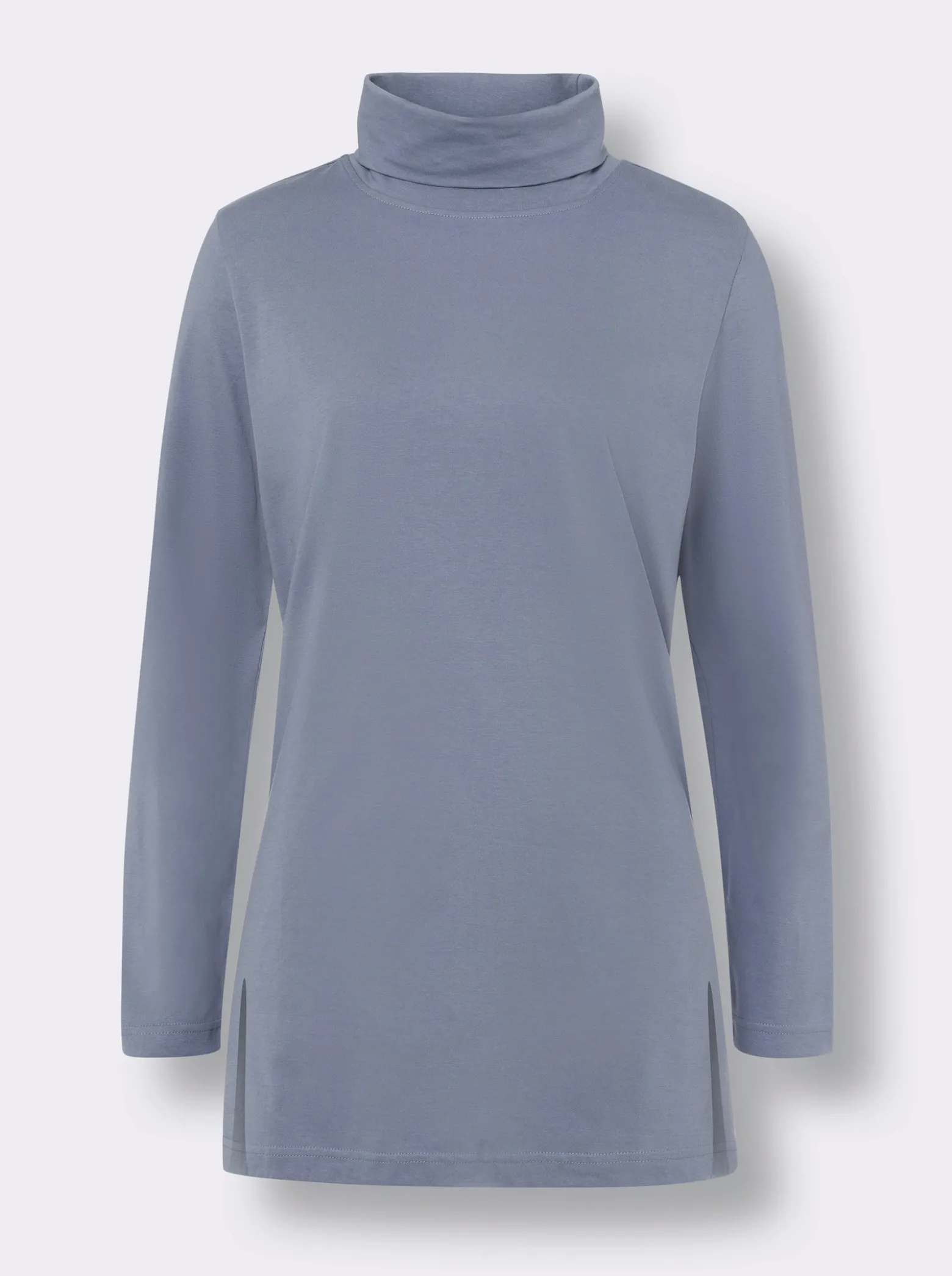 Longshirt mit Rollkragen