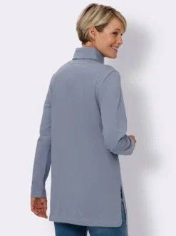 Longshirt mit Rollkragen