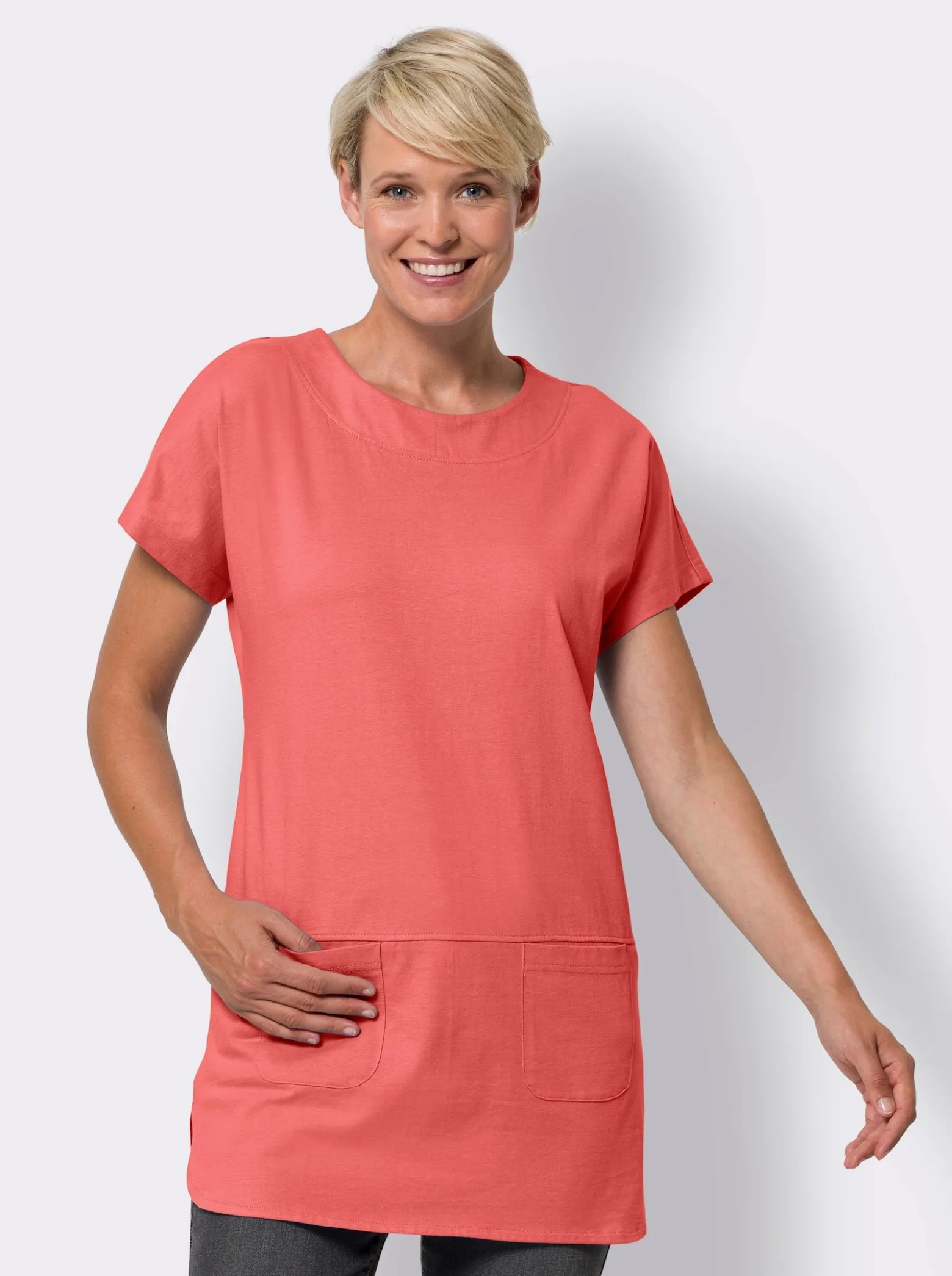 Longshirt mit Taschen