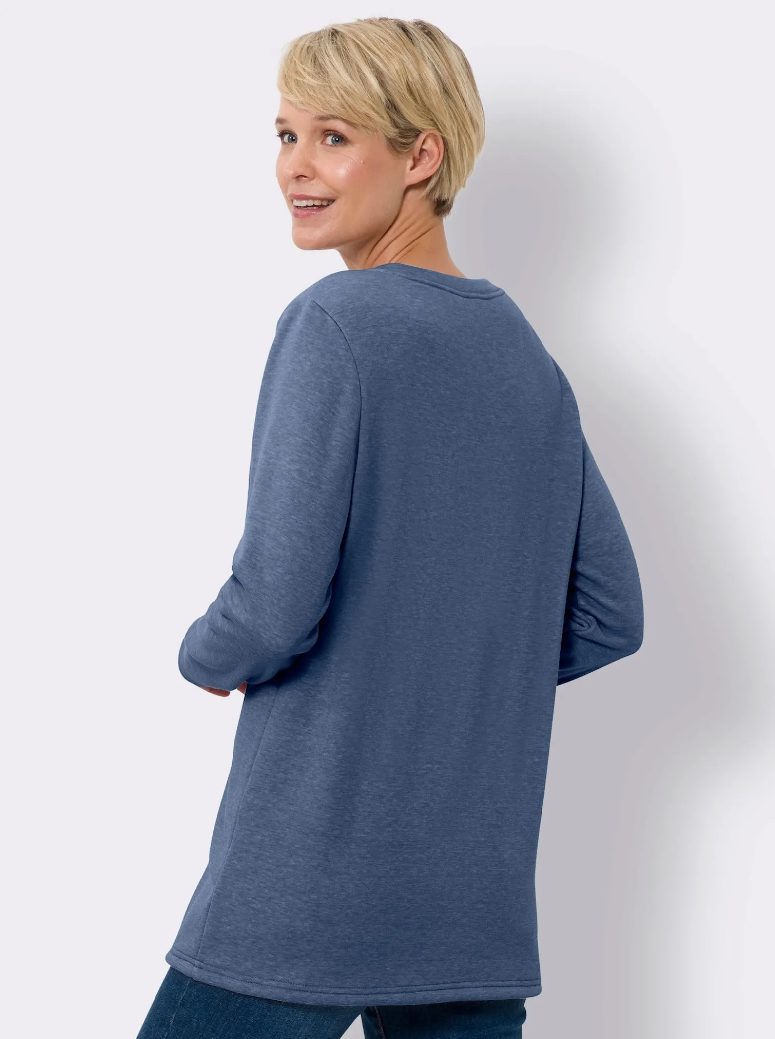 Longshirt mit Teddy-Fleece innen