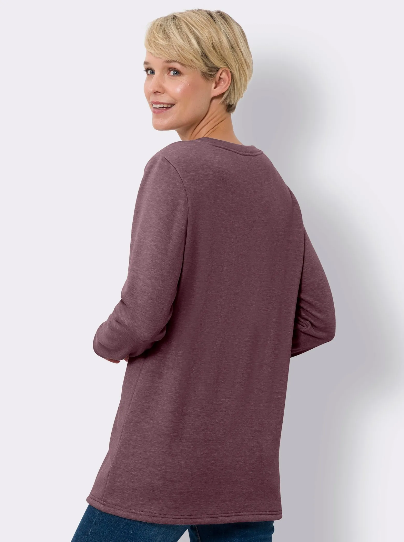 Longshirt mit Teddy-Fleece innen