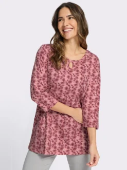 Longshirt mit Tropfen-Ausschnitt