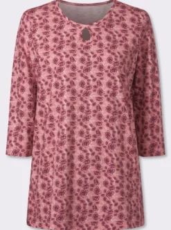 Longshirt mit Tropfen-Ausschnitt