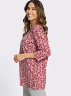 Longshirt mit Tropfen-Ausschnitt