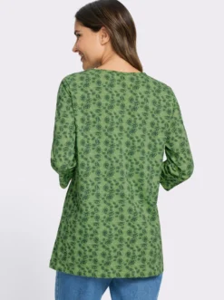 Longshirt mit Tropfen-Ausschnitt