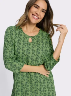Longshirt mit Tropfen-Ausschnitt