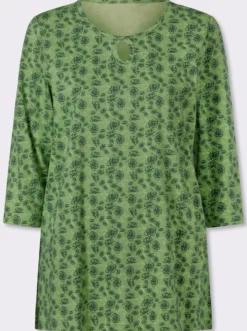 Longshirt mit Tropfen-Ausschnitt
