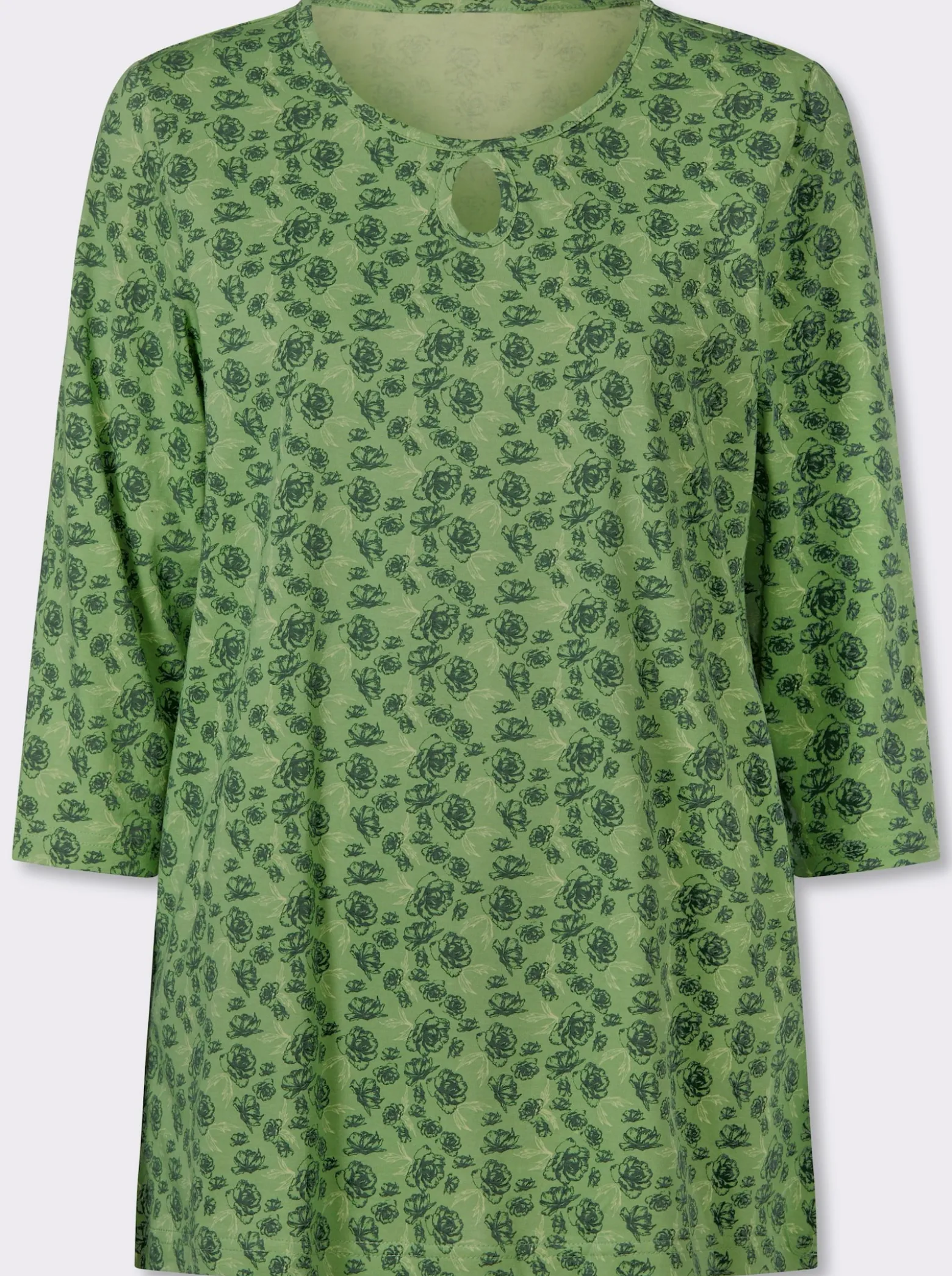 Longshirt mit Tropfen-Ausschnitt