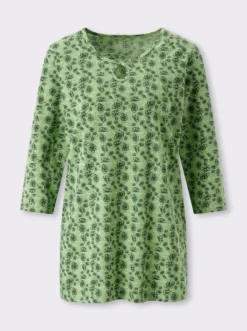 Longshirt mit Tropfen-Ausschnitt