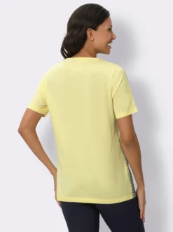 Longshirt mit V-Ausschnitt