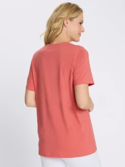 Longshirt mit Zierknopfleiste