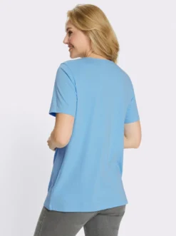 Longshirt mit Zierknopfleiste